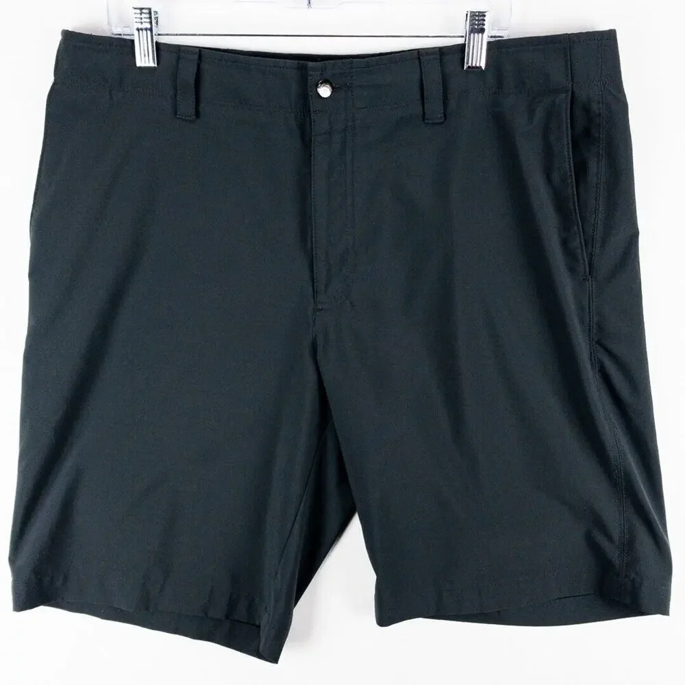 Callaway Golf Shorts Lot of 2 Mens 38x10 Flat Front Gray Black Stretch